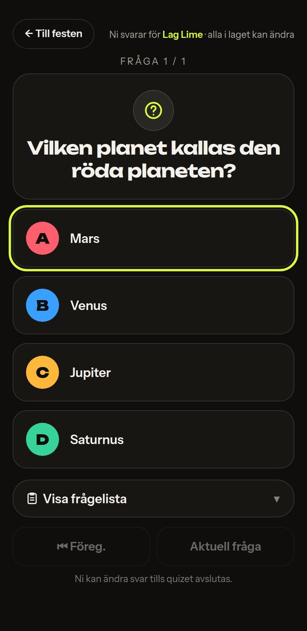 Musikquiz med lag och snabbhetsrundor